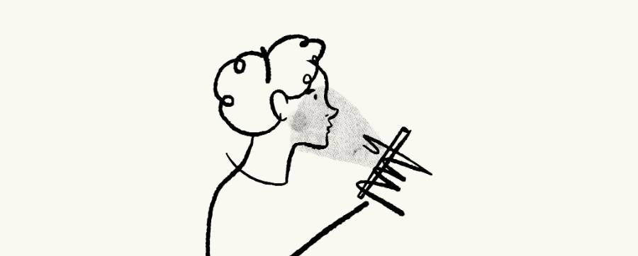 illustration of person talking